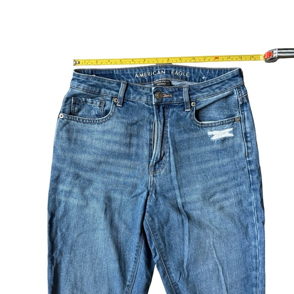 American Eagle Outfitters Blue Distressed Skinny Jeans Size 4 Stretch Streetwear - Picture 6 of 9